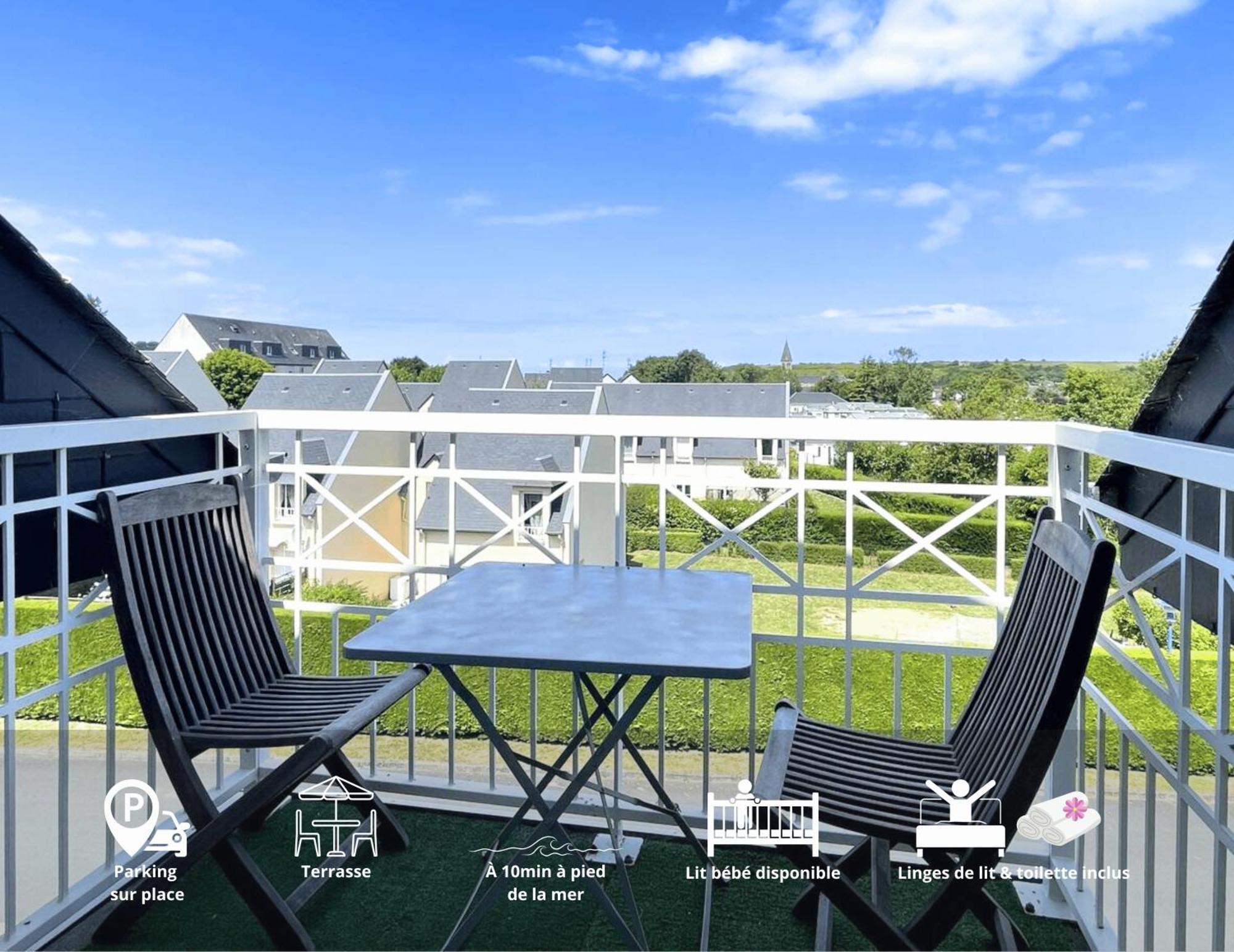 Terrasse Vue Dégagée: Port-en-Bessin Retreat Apartment Exterior photo